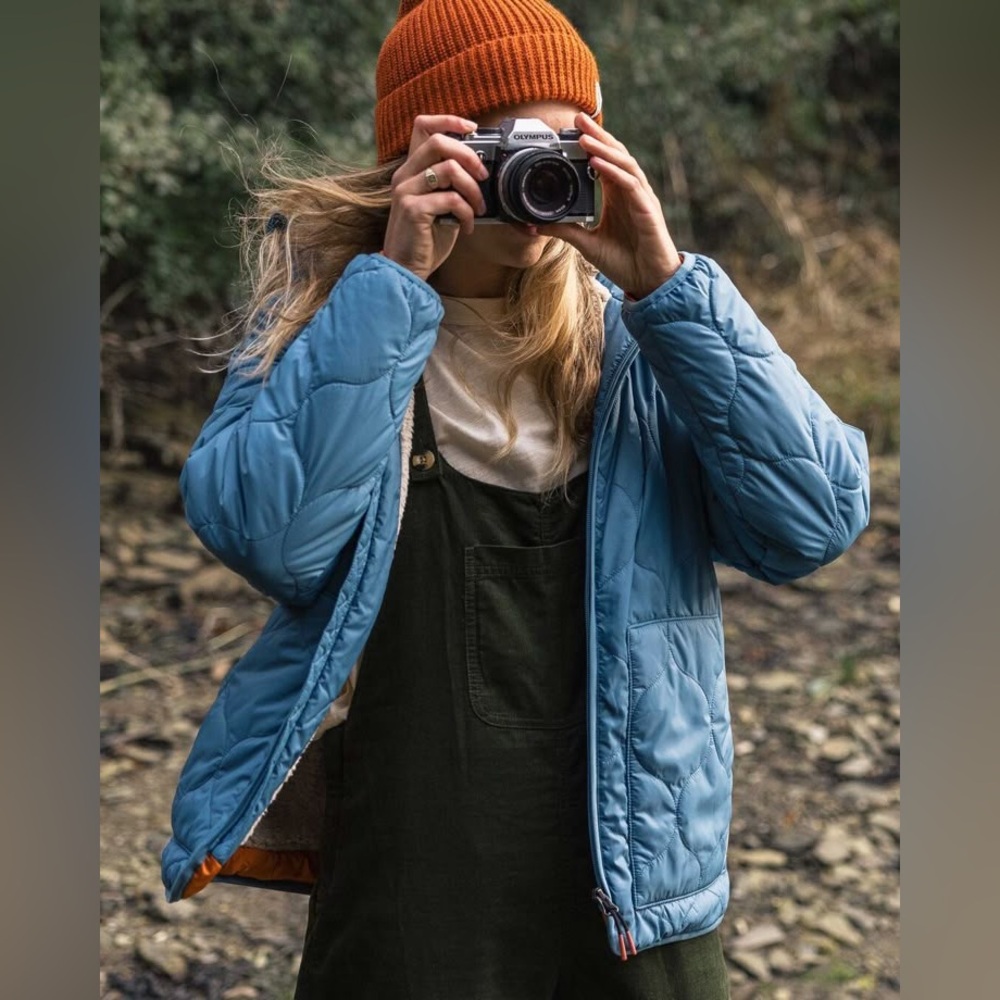 Women's Blue Quilted Jacket